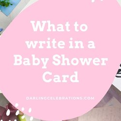 Fine What To Write In Baby Shower Card Darling Celebrations