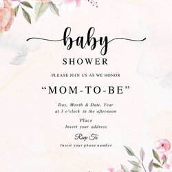 Wizard Rustic Floral Baby Shower Invitation Templates Editable With Wording