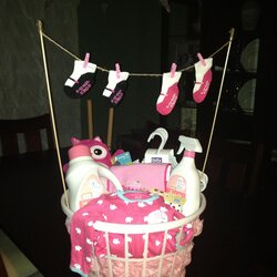 Superb Laundry Basket Baby Shower Gift Cheap Gifts Girl Diaper Cute Showers Baskets Presents Clothes Cakes