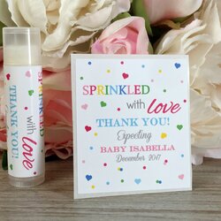 Champion Sprinkled With Love Baby Shower Favor Label Sprinkle