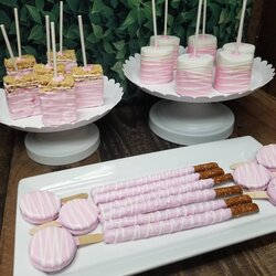 Smashing Pink Candy Table Baby Shower Dessert Tables