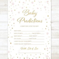 Outstanding Adorable Baby Prediction Card