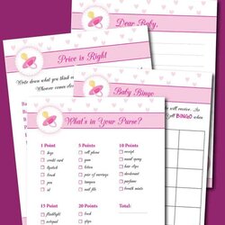 Fantastic Baby Showers Games Printable Home Sweet Shower Girls Girl Fun Who Right Will They Many Stacie