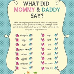 Baby Shower Game What Did Mommy And Daddy Say Train Games Fun Couples Funny Play Boy Showers Do Many