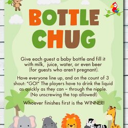 Baby Shower Games New Free Printable Written By Bottle Chug