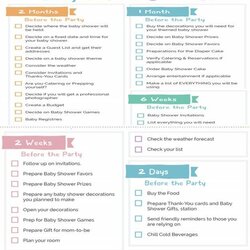 Spiffing The Only Baby Shower Checklist You Will Need Planning Printable Check Planner Party Food List Board
