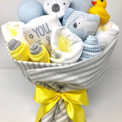 Matchless Boy Baby Shower Gifts Thank You Gift For Guests Baskets Hamper Centerpiece