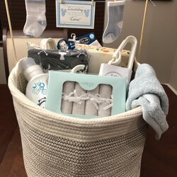 Marvelous Baby Shower Laundry Gift Basket Baskets