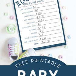 Free Baby Shower Guessing Game Printable By