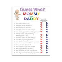 High Quality Baby Shower Game Guess Who Printable