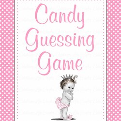 Cool Candy Guess Baby Shower Game Princess Theme For Girl Guessing