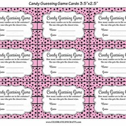 Superb Candy Guess Baby Shower Game Ladybug Theme For Girl Guessing