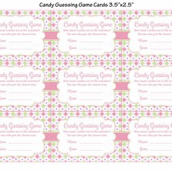 Fine Candy Guess Baby Shower Game Owl Theme For Girl Guessing
