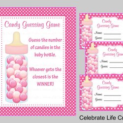 Capital Baby Shower Candy Guessing Game Printable Jar Many Template