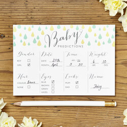 Great Baby Shower Prediction Cards Pack Of Eight By Game Memories Joy Original
