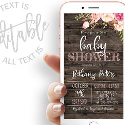 Pink Floral Baby Shower Rustic Wood