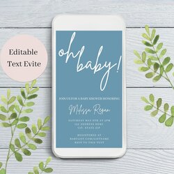 Eminent Editable Baby Shower Digital Invitation