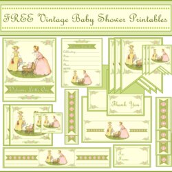 Fantastic Free Vintage Baby Shower Catch My Party Printable Activities Cards Labels Bottle Via