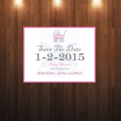 Save The Date Baby Shower Invitation Digital File
