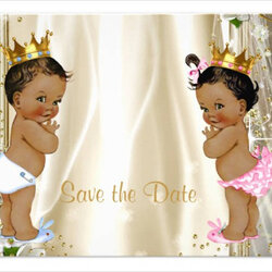Sterling Baby Shower And Save The Date Examples Illustrator Word Pages Ethnic Prince Princess Card Buy Now