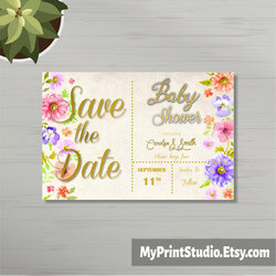 Sublime Baby Shower And Save The Date Examples Illustrator Word Pages Unisex Template Dates Example Card