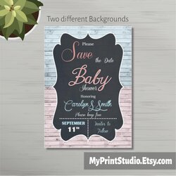 Perfect Save The Date Unisex Baby Shower Card Template In Word Boy Or Invitations