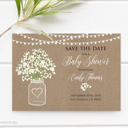Worthy Save The Date Baby Shower Rustic