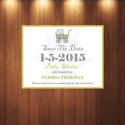 Very Good Save The Date Baby Shower Invitation Digital File