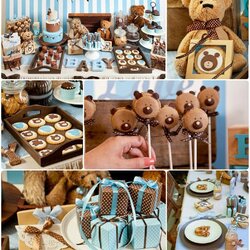Wonderful Beautiful Totally Doable Baby Shower Decorations Boy Bear Teddy Boys Cheap Theme Brown Themes