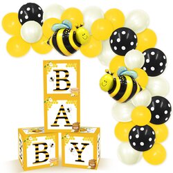 Very Good Buy Baby Shower Balloon Boxes Honeybee Blocks Happy Day Party