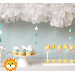 Cool Written On The Wall Baby Shower Treats Party Favors Cakes And Decorations Month Much Fun So Appropriate