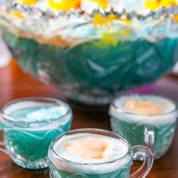Tremendous Frothy Blue Baby Shower Punch With Ducks Baking Beauty Recipe Sherbet Aid