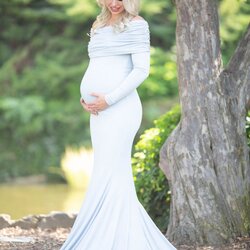 Excellent The Perfect Blue Baby Shower Gown Sexy Mama Maternity Para