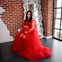 Legit Long Red Maternity Dress Baby Shower Gown
