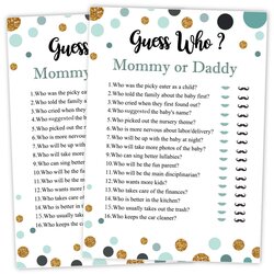 Buy Guess Who Mommy Or Daddy Fun Baby Shower Game Idea For Girl