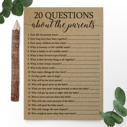 Brilliant Questions About The Parents Baby Shower Game