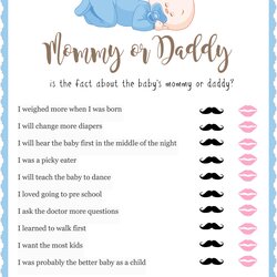 Excellent Baby Shower Game Mommy Or Daddy Trivia Instant Download Games Questions Reveal Gender Boy Names