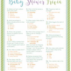 Tremendous Baby Trivia The Cutest Free Printable Shower Game Jeopardy