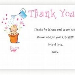 Spiffing Baby Shower Thank You Notes Note Gift Card Quotes Wording Cards Sayings Gifts Examples Messages