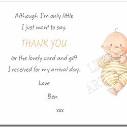 Tremendous Baby Gift Thank You Card Wording Note For Gifts After