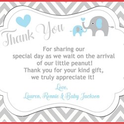 Perfect What To Write On Baby Shower Thank You Cards Wording Attending Showers