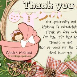 Excellent Thank You Messages For Baby Shower Gifts Home Design Ideas Cards