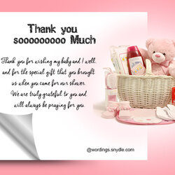 Thank You Messages For Baby Shower Gifts Home Design Ideas