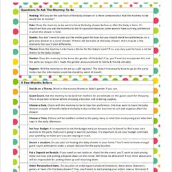 Admirable Baby Shower Of Events Planner Template Printable Templates Checklist With