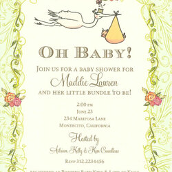 Baby Shower Etiquette Invite Compliments Stationery Invitation Moon