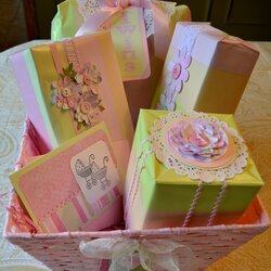 Corner Of Plaid And Paisley Baby Shower Gift Wrap Basket