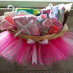 Wonderful Baby Shower Tutu Gift Basket Gifts Girl Baskets Canasta Hamper