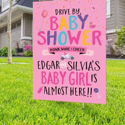 Admirable Baby Shower Yard Signs Drive By Sign San Diego Invites Distancing