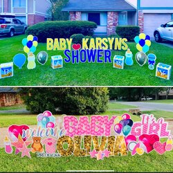 Cool Joyful Yard Signs Baby Shower Themes Birthday Custom