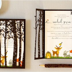 Sublime Woodland Baby Shower Invitations Gourmet Other